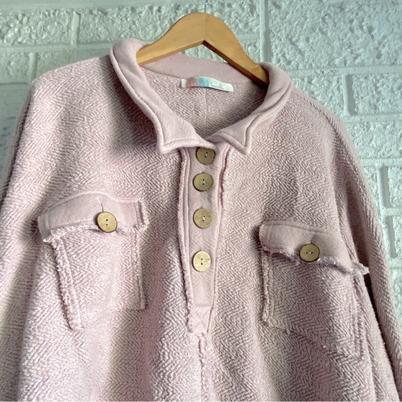 Free People Rowan Henley Sweatshirt Size S - Picture 5 of 10